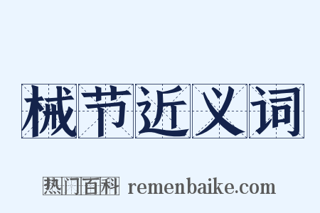 械节近义词是什么意思的图片